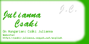 julianna csaki business card